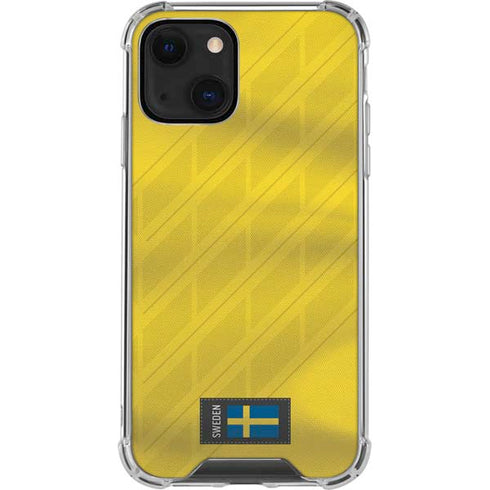 Sweden Soccer Flag iPhone 15 Plus Clear Case